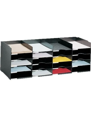 Organizador modular superponible 90cm 20 casilleros negro