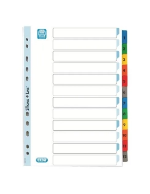 Separador Indice imprimible elba 1-12 A4 170gr color