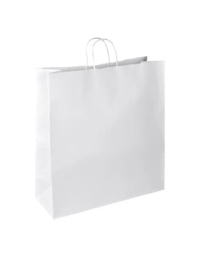Bolsa kraft 35 + 14x44 cordon blanco