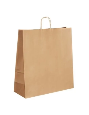 50 Bolsas kraft natural asas cordón 48 x 45 x 17 cm