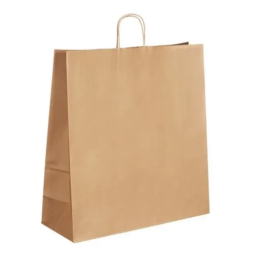 50 Bolsas kraft natural asas cordón 48 x 45 x 17 cm