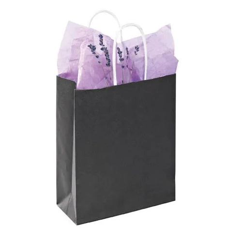 Bolsas kraft 35x14x40 cordon negro