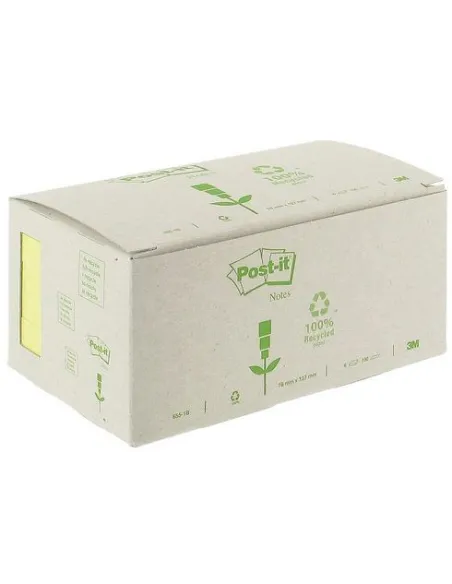 Bloc post-it 76x127mm reciclado amarillo