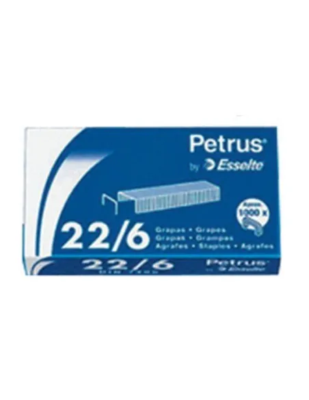 Caja 1000 grapas Petrus 22/6