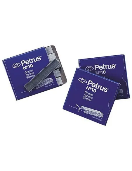 Caja 1000 grapas Petrus no 10