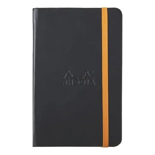 Cuaderno Rhodiarama A6 rayado negro