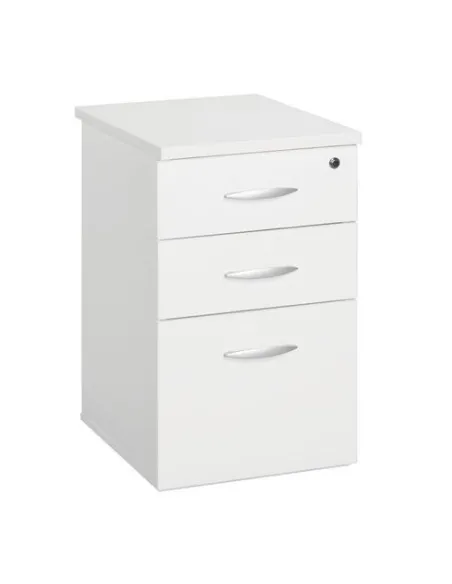 Cajonera oficina 3 cajones altura Mesa fondo 60 blanca