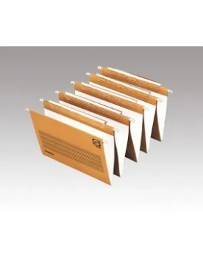 Caja 25 carpetas colgantes Kraf bicolor folio visor superior largo