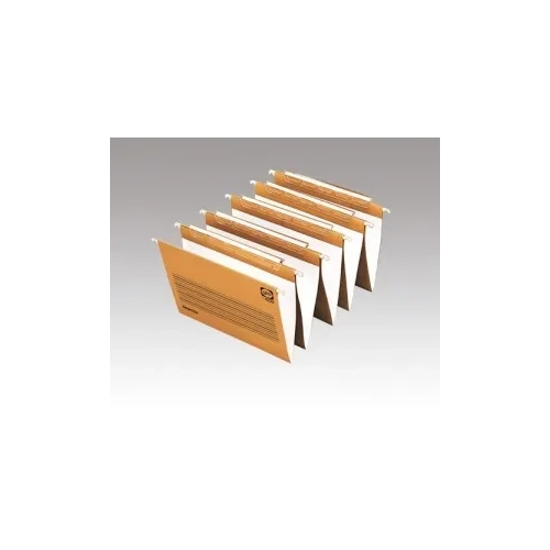 Caja 25 carpetas colgantes Kraf bicolor folio visor superior largo