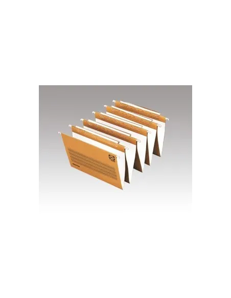 Caja 25 carpetas colgantes Kraf bicolor folio visor superior largo