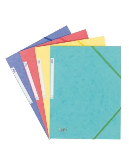Carpeta carton A4 gomas 3 solapas surtidas clasico