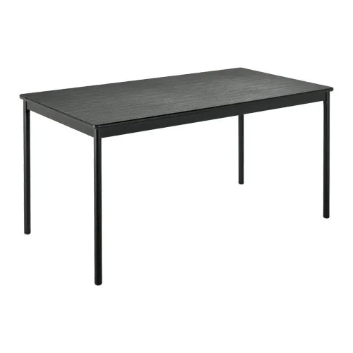 Mesa rectangular Confort 140 negra patas negras