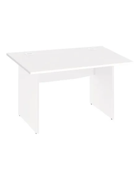 Mesa oficina patas madera 120cm Excellens blanca