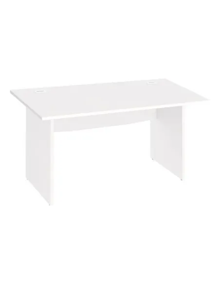Mesa oficina patas madera 140cm Excellens blanca
