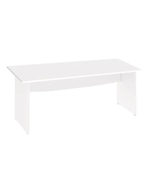 Mesa oficina patas madera 180cm Excellens blanca