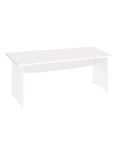 Mesa oficina patas madera 180cm Excellens blanca