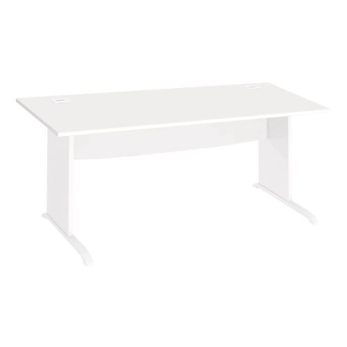 Mesa oficina 180 patas madera en L blanca