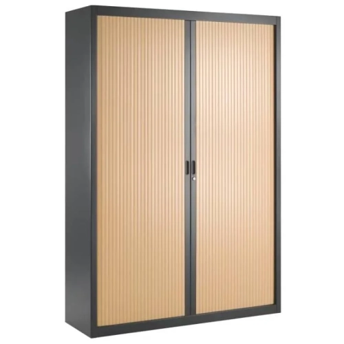 Armario metalico persiana desmontable 200x140 antracita/haya