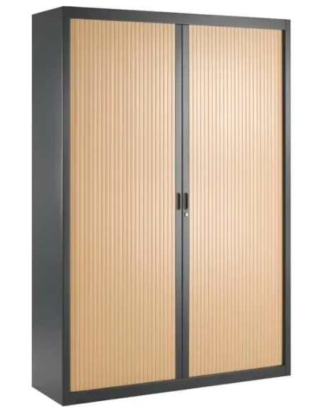 Armario metalico persiana desmontable 200x140 antracita/haya