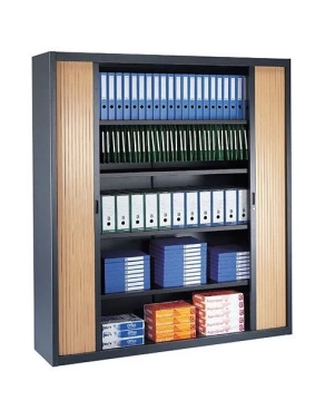 Armario metalico persiana desmontable 200x160 antracita/haya