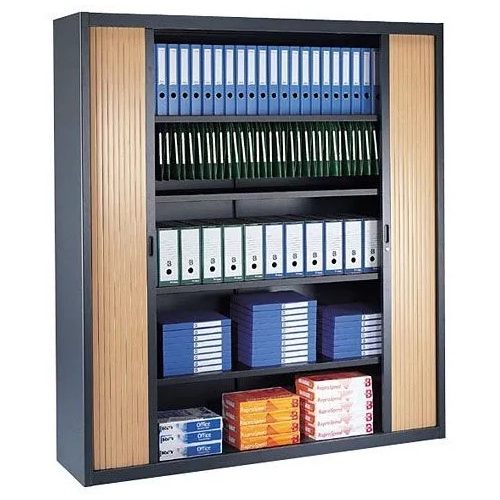 Armario metalico persiana desmontable 200x160 antracita/haya