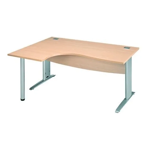 Mesa oficina 160 haya ala izquierda patas metal antracita