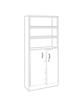 Juego 2 puertas bajas Book Case plus Blanca
