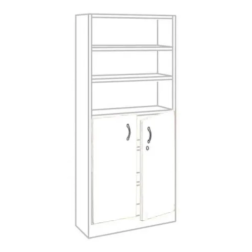 Juego 2 puertas bajas Book Case plus Blanca