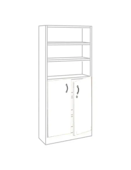 Juego 2 puertas bajas Book Case plus Blanca