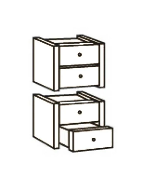 Juego 4 cajones Book Case plus blanco