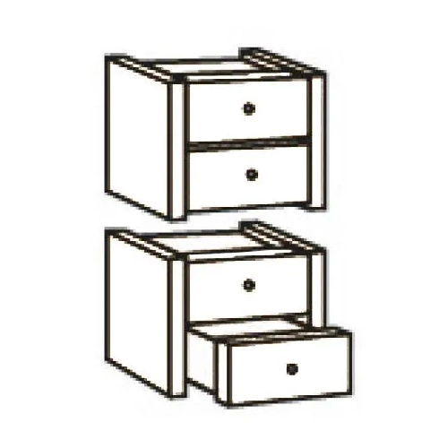 Juego 4 cajones Book Case plus blanco