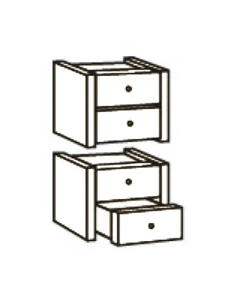 Juego 4 cajones Book Case plus blanco