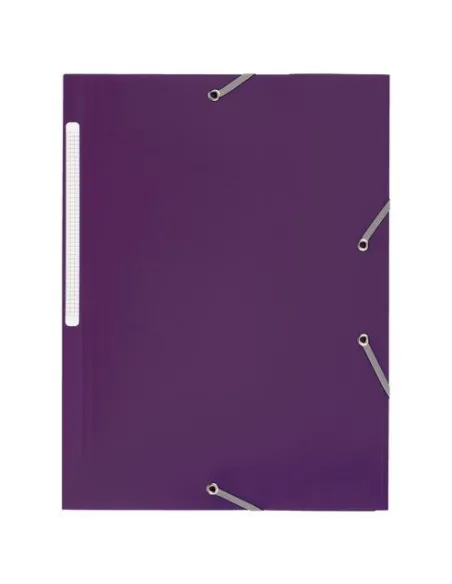 Carpeta polipropileno con gomas 3 solapas violeta
