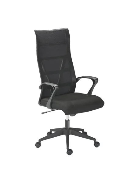 Sillón oficina Optima respaldo malla negro