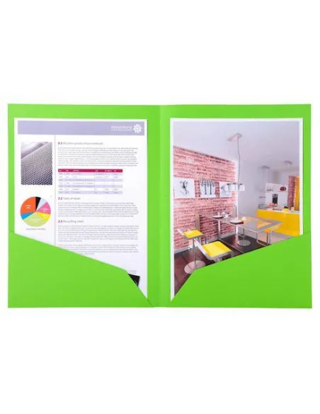 Subcarpeta Doble Bolsillo A4 verde