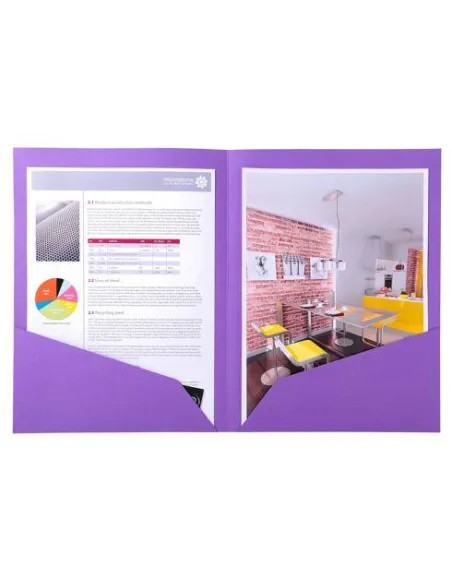 Subcarpeta Doble Bolsillo A4 violeta