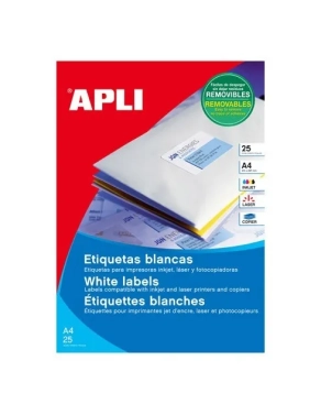 Caja 100 etiquetas removibles Apli 48,5x16,9mm
