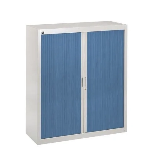 Armario metalico gris persiana azul 135x120