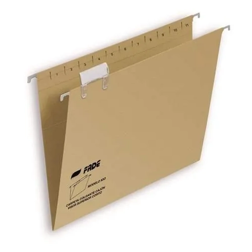 Caja 50 carpetas colgantes A4 Kraf visor superior