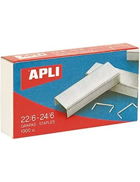 Grapas 22/6 24/6 galvanizadas caja 1000