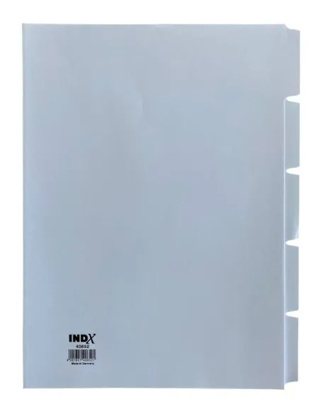 Separador A4 5 pestañas cartulina blanca