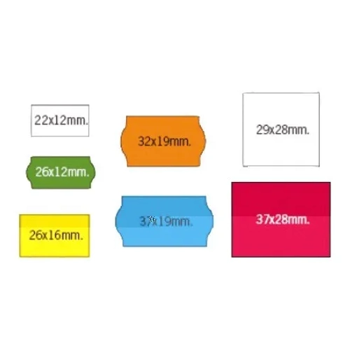 Caja 40 rollos etiquetas blancas
