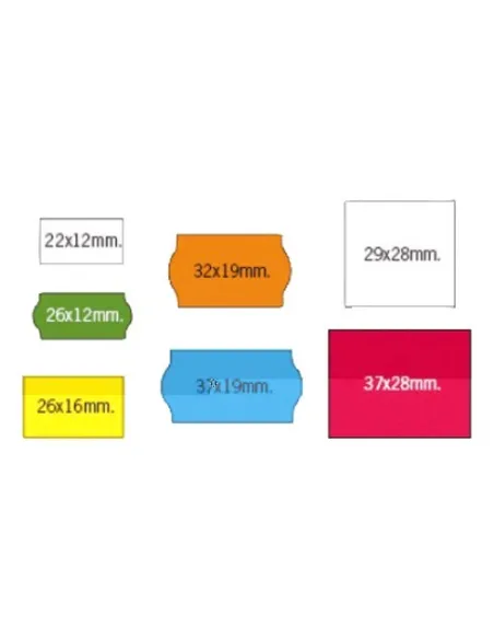 Caja 40 rollos etiquetas blancas