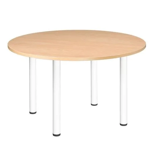 Mesa redonda 120 haya 4 patas tubo metálico color b lancas