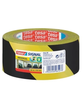 Cinta señalizacion adhesiva negra-amarilla