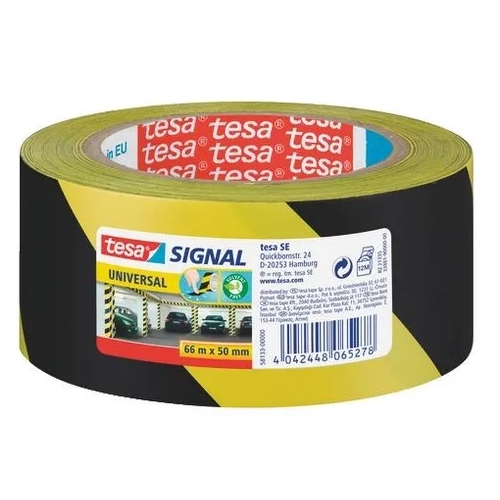 Cinta señalizacion adhesiva negra-amarilla