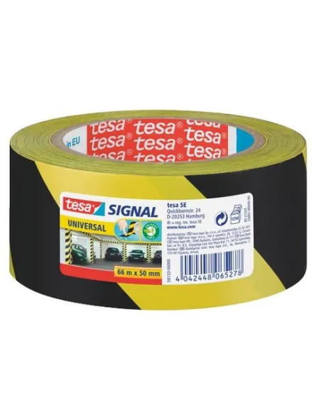 Cinta señalizacion adhesiva negra-amarilla