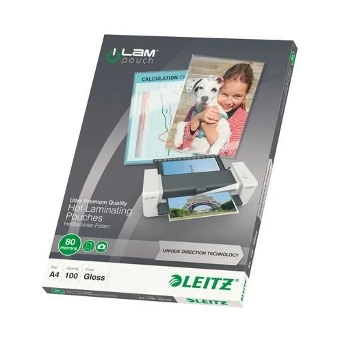 Caja carteras de plastificar A4 80 mc Leitz ILAM