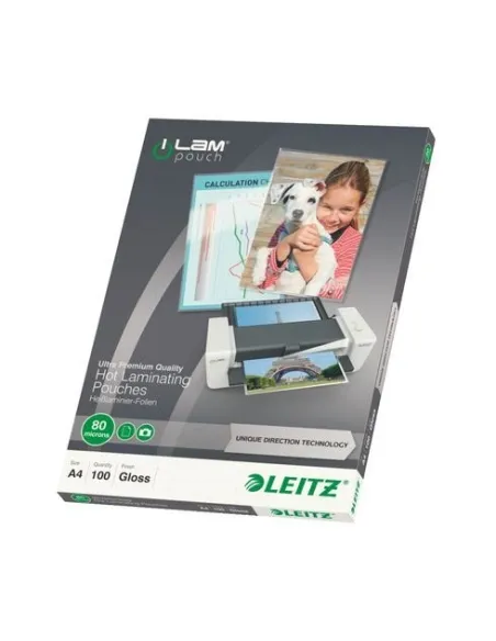 Caja carteras de plastificar A4 80 mc Leitz ILAM