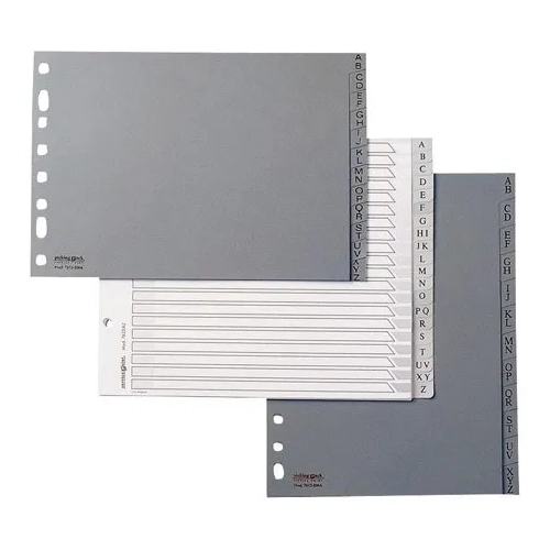 Juego 20 separadores A-Z 8 anillas cuarto apaisado